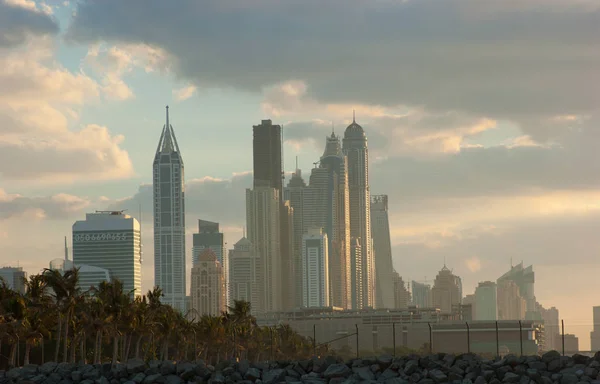 Dubaj Spojené Arabské Emiráty Listopad Dubai Marina Panorama Soumraku Dubaj — Stock fotografie