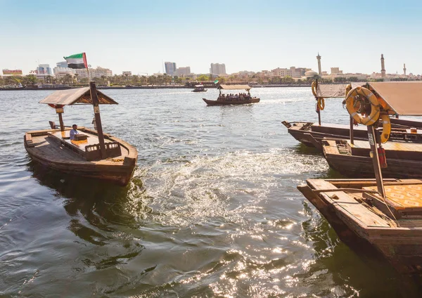 Dubai Émirats Arabes Unis Novembre Bateaux Sur Ruisseau Bay Dubaï — Photo