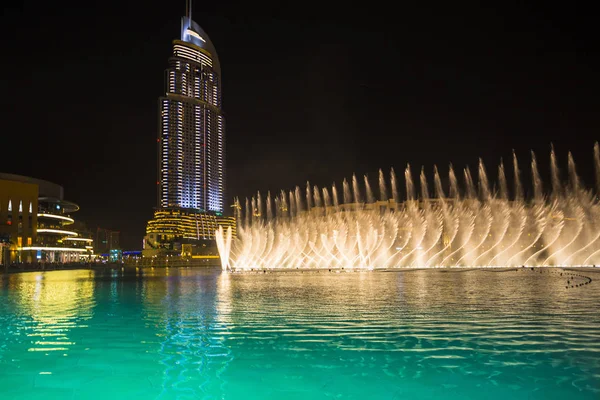 Dubai Uae November Record Setting Fountain System Set Burj Khalifa — Stock Photo, Image