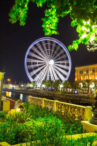 Eye Emirates Ruota Panoramica Qasba Shajah Emirati Arabi Uniti Foto Stock Royalty Free