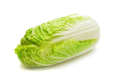 Beyaz arka planda izole edilmiş diyet için taze çiğ marul ve bitkiler.