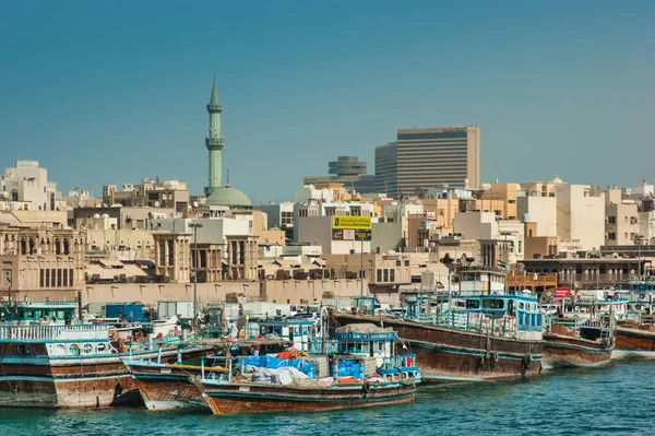 Dubai Émirats Arabes Unis Novembre Bateaux Sur Ruisseau Bay Dubaï — Photo