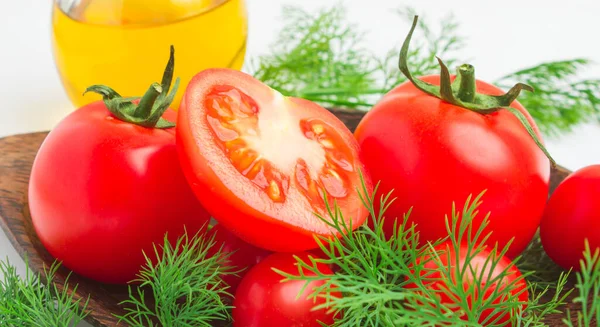 Tomato Dill Plate — Stock Photo, Image