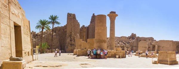 Египт Луксор Сентября 2012 Года Древние Руины Карнакского Храма Летом — стоковое фото