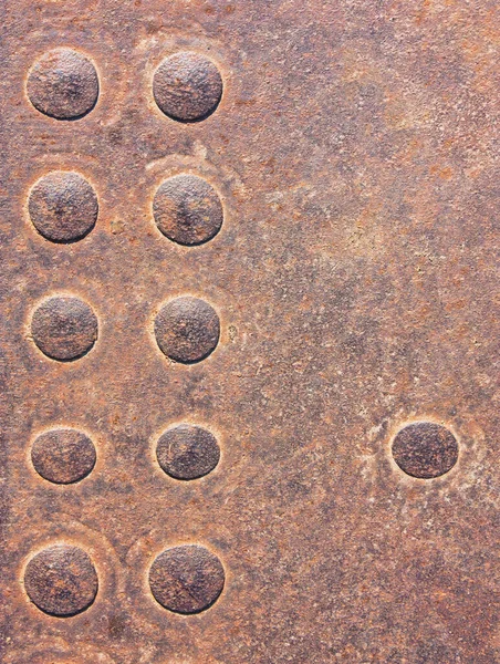 Fond Des Rivets Sur Les Métaux Rouillés — Photo