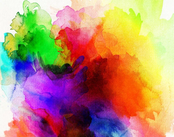 Tintas coloridas de arco-íris sobre tela — Fotografia de Stock