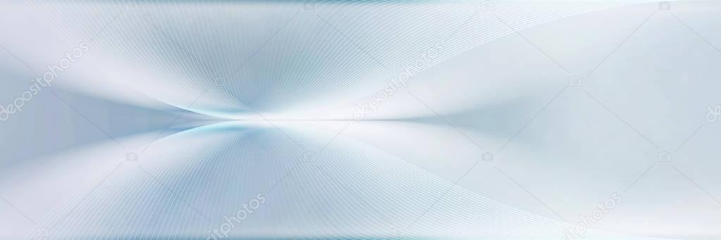 light blue and white motion lines on blurred light gray backgrou