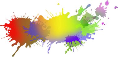 izole renkli boya soyut ve gökkuşağı arka plan sıçramak