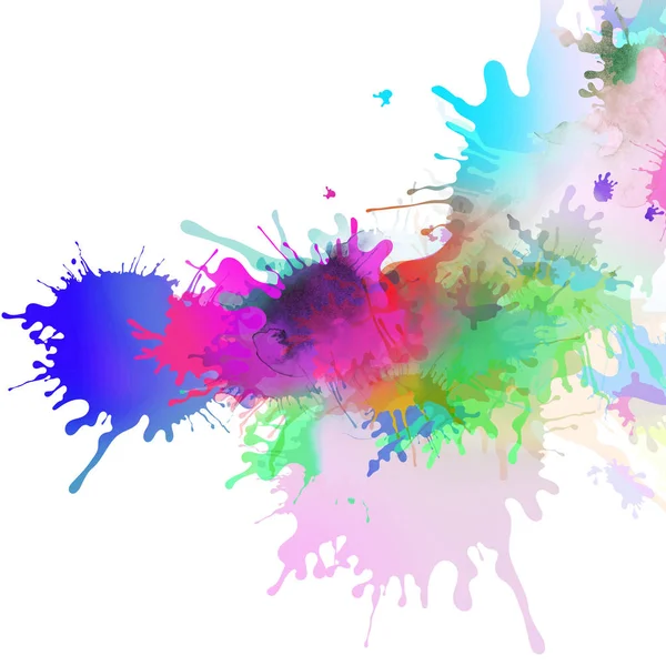 Vernice colorata e sfondo schizzo con corse di vernice — Foto Stock