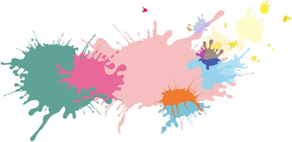 Abstrakte isolierte bunte Pastellfarbe und Splatter-Hintergrund — Stockfoto