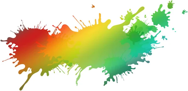 抽象的孤立五颜六色的颜料和飞溅彩虹背景 — 图库照片