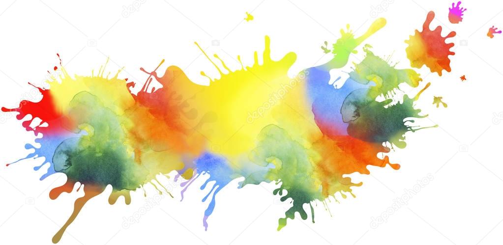 Colorful isolated paint pattern and splatter background with pai