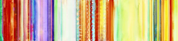 Kolorowe ręcznie malowane akwarela paski transparent — Zdjęcie stockowe