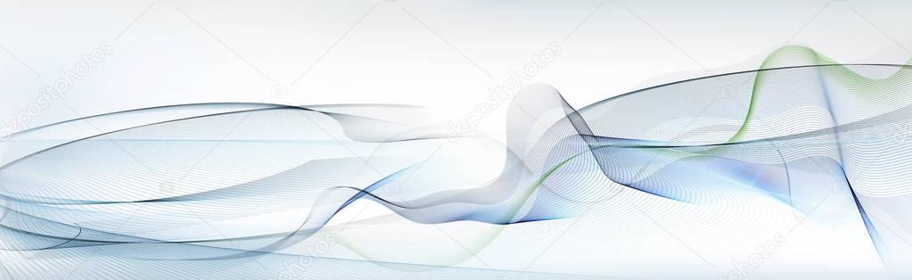 curved lines in different shades on white background