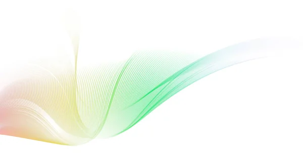 Abstrakte Regenbogenfarbene Bewegungslinien Und Wellenformen Auf Weißem Hintergrund Verschiedene Linientöne — Stockfoto