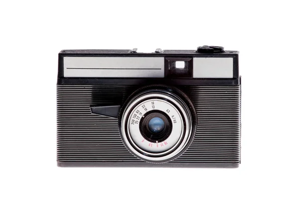 빈티지 아날로그 필름 카메라 고립 된 배경 — 스톡 사진