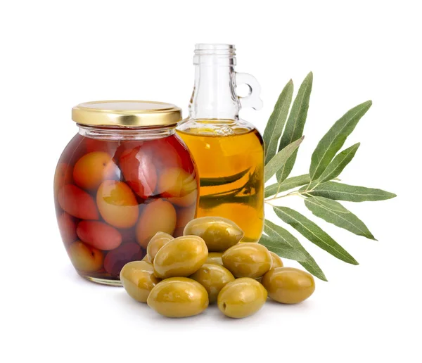 Маринованные оливки с маслом . — стоковое фото