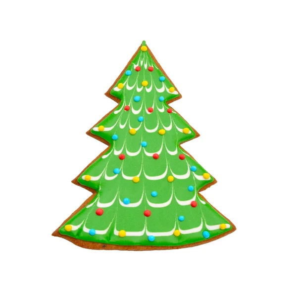 Noel ağacı - gingerbread. İzole. — Stok fotoğraf