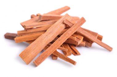 Chandan or sandalwood sticks isolated clipart