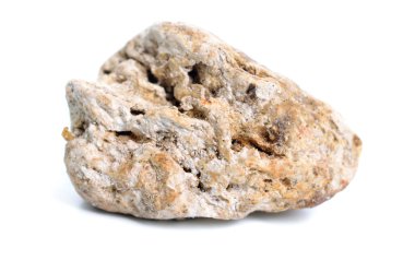 Kehribar, kehribar gris, kehribar yağı veya gri kehribar. Beyaz arkaplanda izole