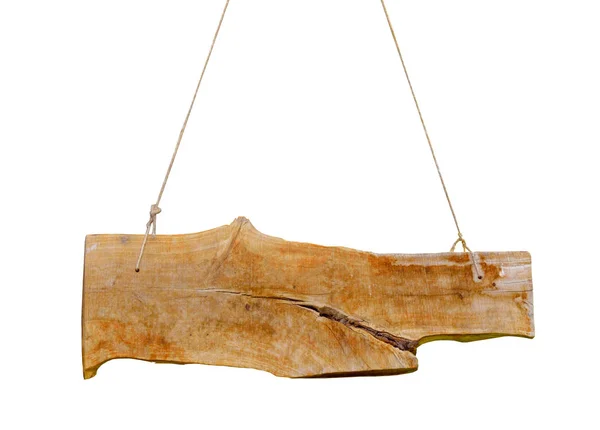 Tavola di legno rustica, Vecchia tavola. Isolato su sfondo bianco — Foto Stock