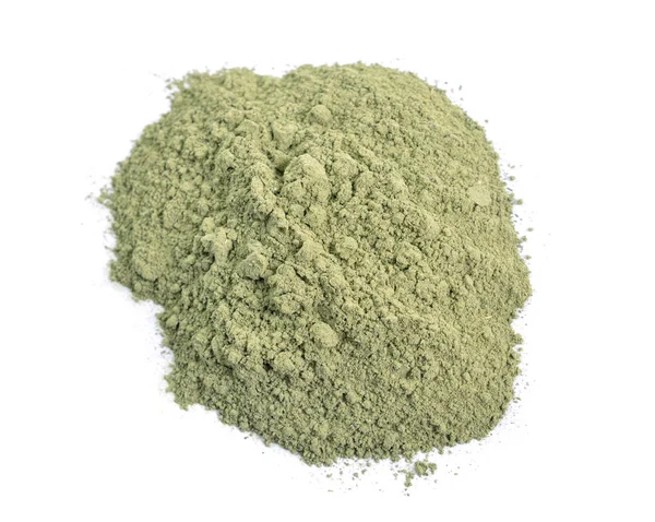 Powder from Indigofera tinctoria, also called true indigo Isolated — Stock Photo, Image