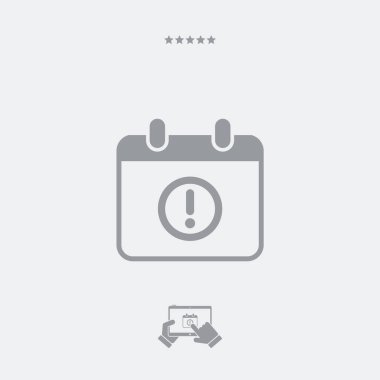 Takvim uyarısı - Minimal vektör simgesi