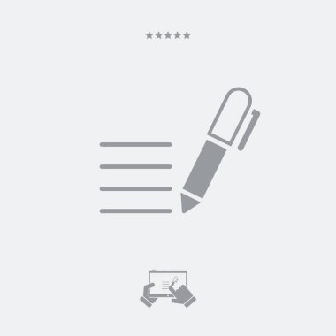 Metin - Minimal vektör simge yazma