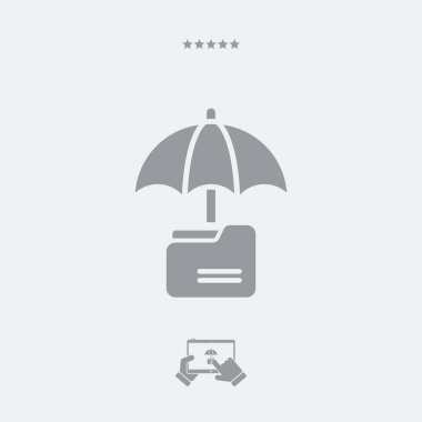 Klasör - Minimal vektör simge güvenli