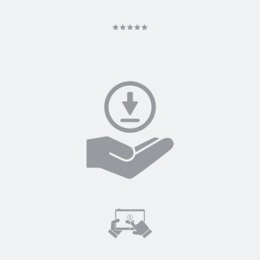 Hizmet sunuyoruz - Download düğme - Minimal simgesi