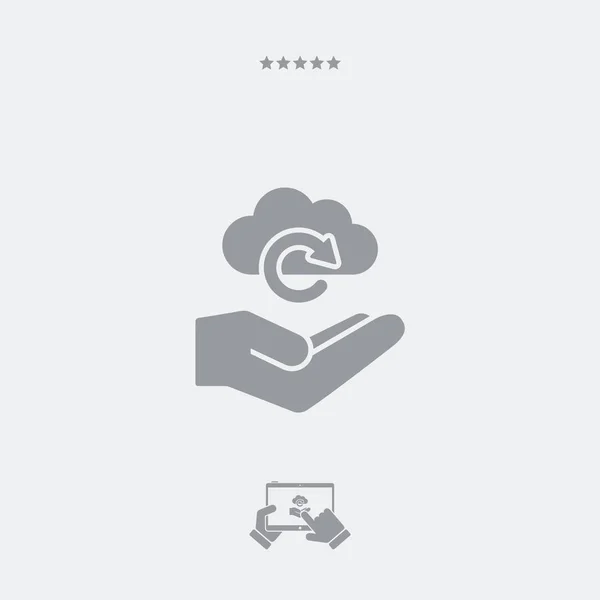 Oferta de servicio - Cloud computing - Icono mínimo — Archivo Imágenes Vectoriales