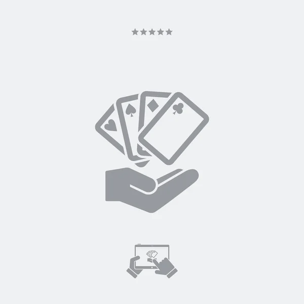 Poker gra koncepcja - minimalne ikona — Wektor stockowy