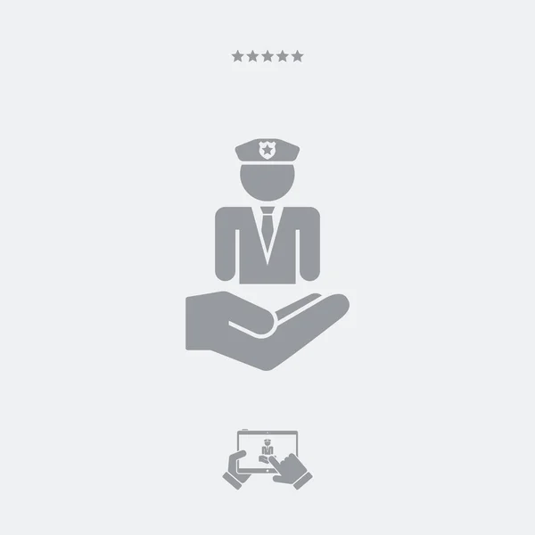 Służby bezpieczeństwa - minimalne ikona płaskie — Wektor stockowy