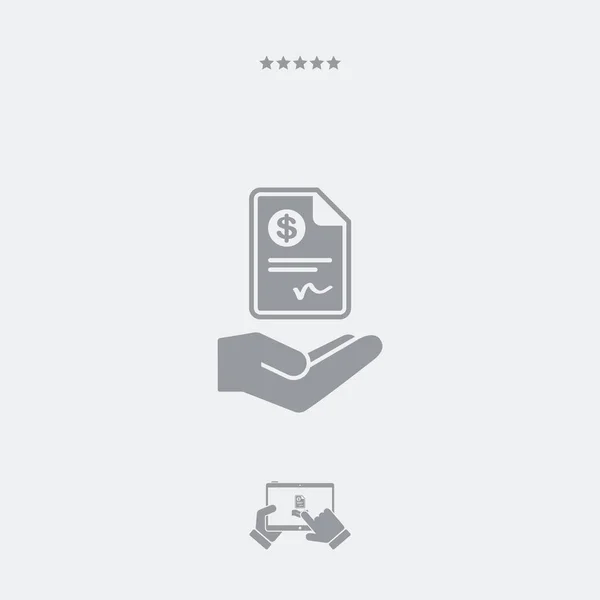 Usług płatniczych dokumentów - minimalne ikona — Wektor stockowy