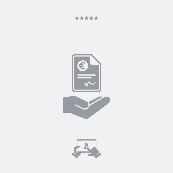 Services de documents de paiement - icône minimale — Image vectorielle