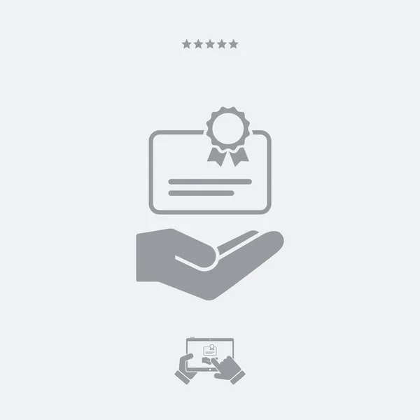 Usługi certyfikacji - minimalne ikona — Wektor stockowy