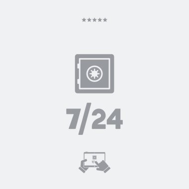 Kasa servis 7/24 - vektör web simgesi