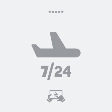 Havayolu Hizmetleri 7/24 - vektör web simgesi