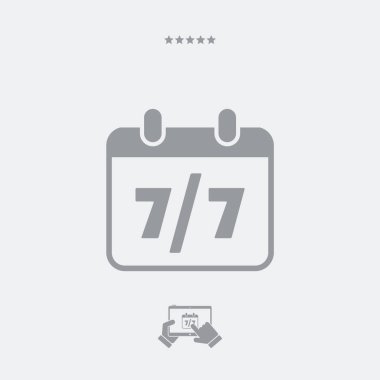 Sürekli Hizmetler yedi gün - vektör web simgesi