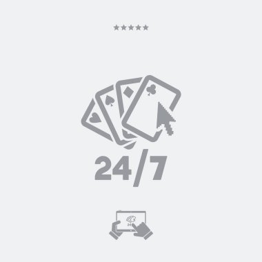 24/7 - vektör web simge oyun online poker