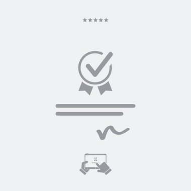 Resmi belge - vektör web simge denetimi