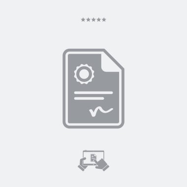 Resmi sertifika - vektör web simgesi