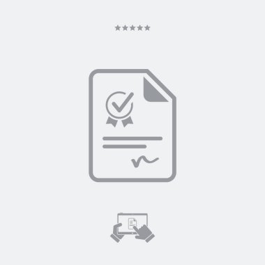 Resmi sertifika belgesi - vektör web simgesi