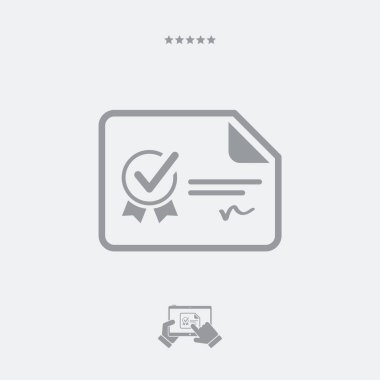Sertifika - vektör web simge denetimi
