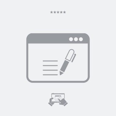 Uygulama - vektör web simgesi yazma