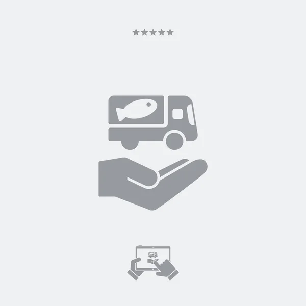 Servicio de entrega de alimentos - Vector icono web — Vector de stock