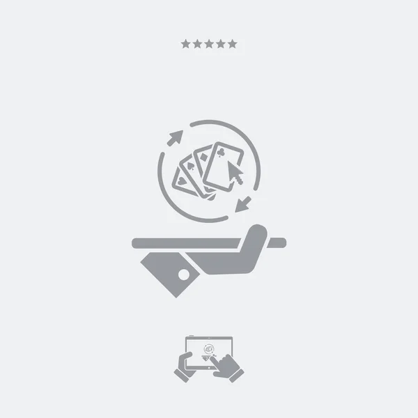 Juego de póquer constante - Vector icono web — Vector de stock