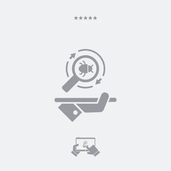 Servicios de limpieza de virus constantes - Vector icono web — Vector de stock