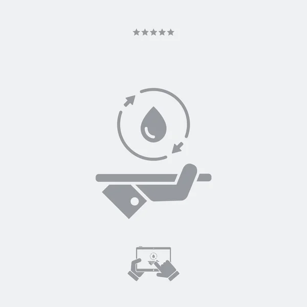 Servicios de agua constante - Vector icono web — Vector de stock