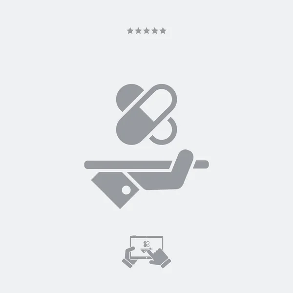 Servicios farmacéuticos - Vector icono web — Vector de stock